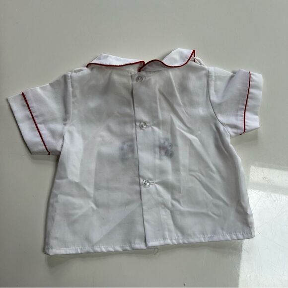 Vintage MCM 1950s ABC Teddy Bear Embroidered Classic Collared Shirt - Picture 4 of 6